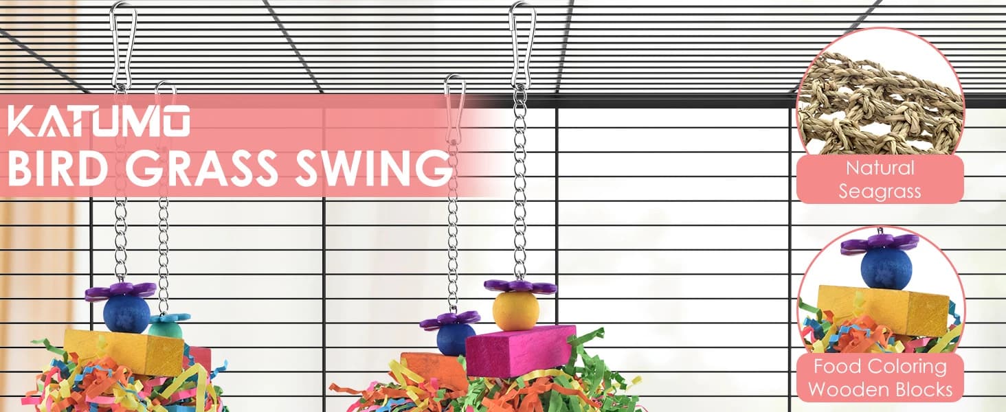 Bird Toys — Grass Swing Hammock Climbing Toy for Parrot Parakeet — product details