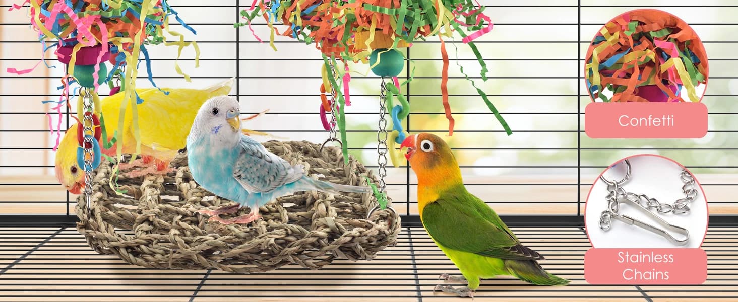 Bird Toys — Grass Swing Hammock Climbing Toy for Parrot Parakeet — product details