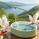 Parrot Bathtub Bird Automatic Bath Shower