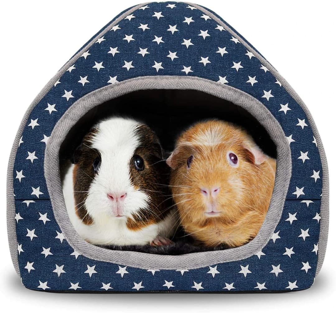 Guinea Pig Bed Hideout — Washable Hamster Cave for Small Animals