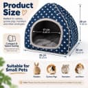 Guinea Pig Bed Hideout — Washable Hamster Cave for Small Animals
