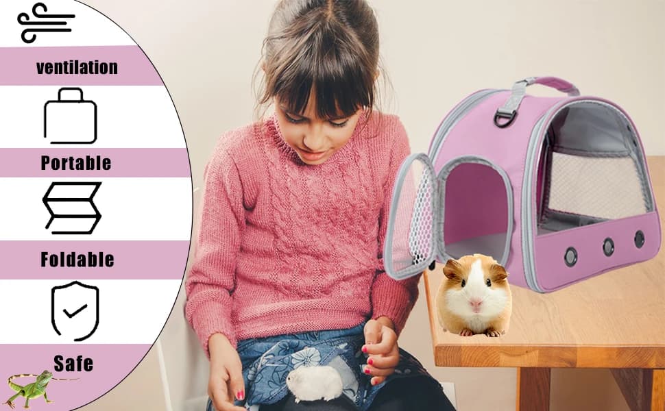 Guinea Pig Carrier Backpack — Clear Bubble Window Backpack for Guinea Pig — product details
