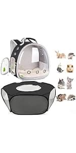 Guinea Pig Carrier Backpack — Clear Bubble Window Backpack for Guinea Pig — product details