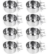 Bird Feeding Dish Cups Parrot Food Bowl Clamp Holder Coop Cup — 2PCS Bird Cage Water Bowl for Parakeet African — collection imagery