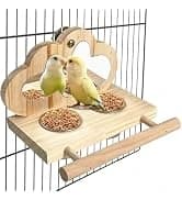 Bird Feeding Dish Cups Parrot Food Bowl Clamp Holder Coop Cup — 2PCS Bird Cage Water Bowl for Parakeet African — collection imagery