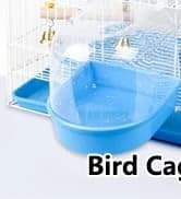 Bird Feeding Dish Cups Parrot Food Bowl Clamp Holder Coop Cup — 2PCS Bird Cage Water Bowl for Parakeet African — collection imagery