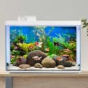 48x24 in Aquatic Plant Aquarium Backdrop — Riverbed Fish Tank Background