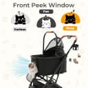 Folding Pet Stroller for Cats and Small Dog with Detachable Carrier