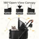 Folding Pet Stroller for Cats and Small Dog with Detachable Carrier