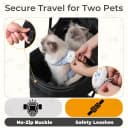Folding Pet Stroller for Cats and Small Dog with Detachable Carrier