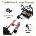 Folding Pet Stroller for Cats and Small Dog with Detachable Carrier