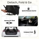 Folding Pet Stroller for Cats and Small Dog with Detachable Carrier