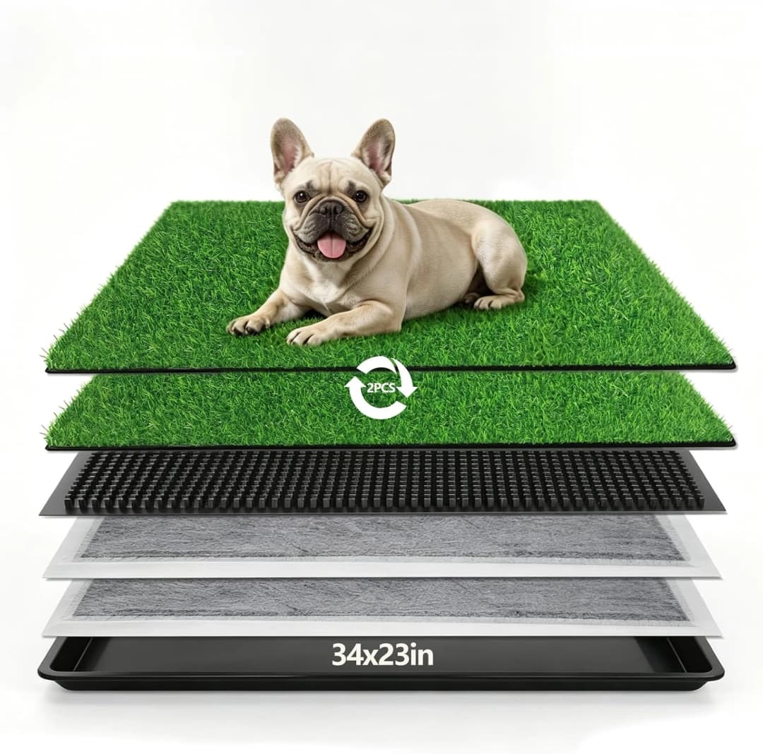 Dog Grass Pad with Tray — 34 x 23 Inch