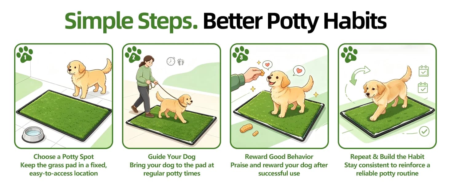 Dog Grass Pad with Tray — 34 x 23 Inch — product details