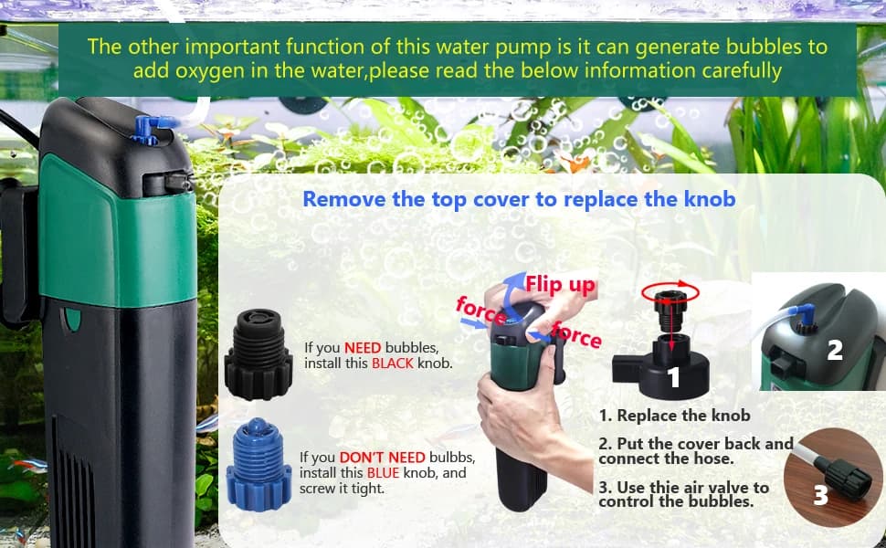 Internal Green Water Killer Aquarium Filter — Tank U-V Pump — product details