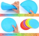 24pcs Pet Flying Disc 7 Inch Silicone Flying Disks Bulk for Dog Outdoor Backyard Lawn Sports — 6 Colors