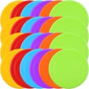24pcs Pet Flying Disc 7 Inch Silicone Flying Disks Bulk for Dog Outdoor Backyard Lawn Sports — 6 Colors