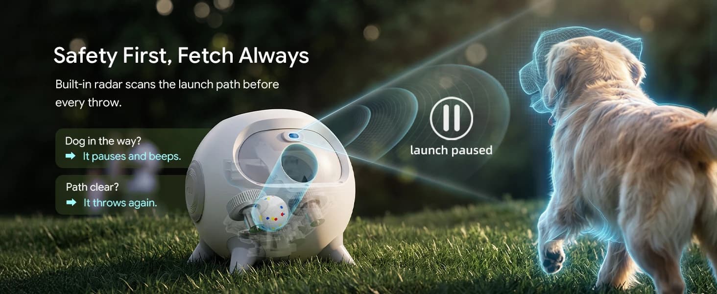 Automatic Ball Launcher for Dogs with Obstacle Detection — 4Balls — collection imagery
