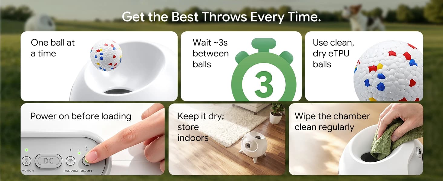 Automatic Ball Launcher for Dogs with Obstacle Detection — 4Balls — product details