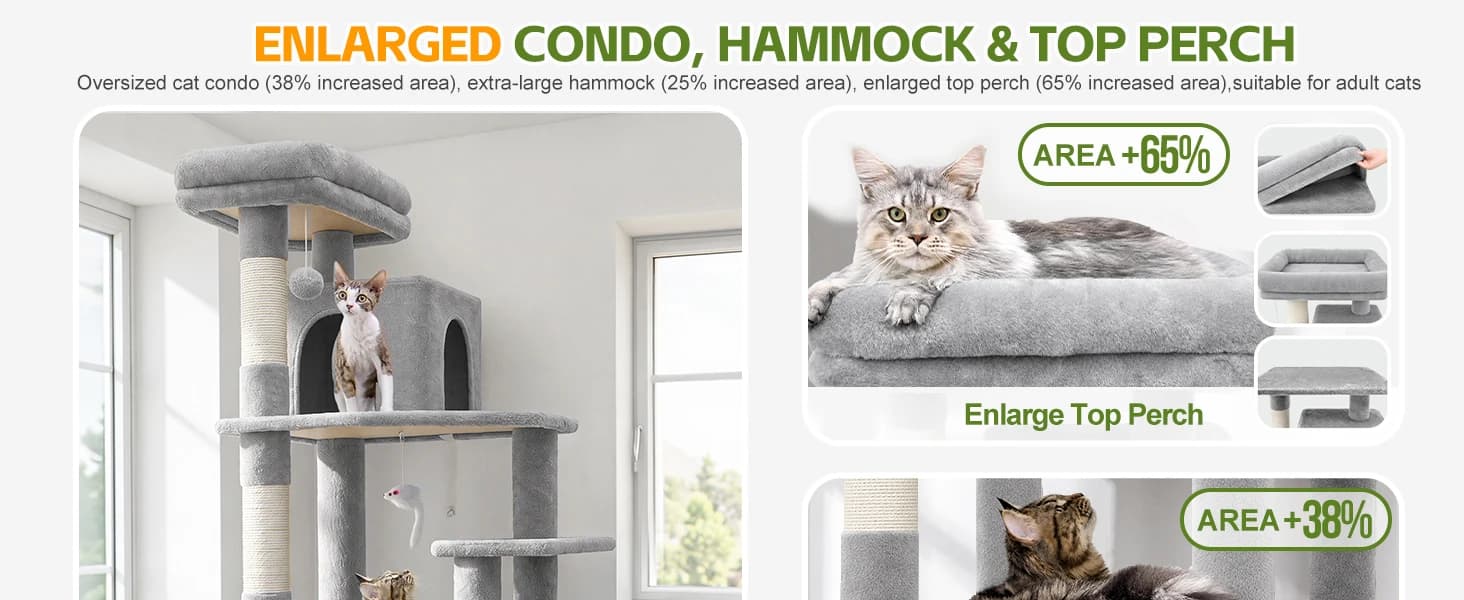 F70 Pro Heavy Duty Cat Tree Tower for Indoor Cats Large Adult — product details