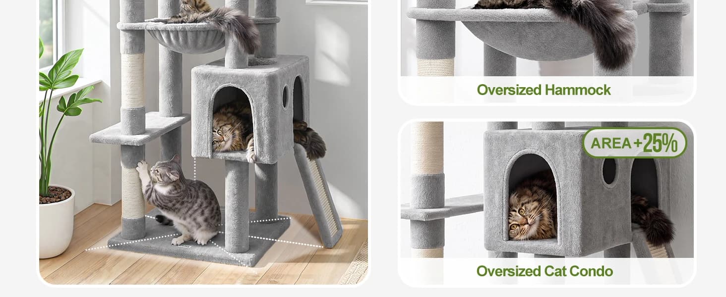 F70 Pro Heavy Duty Cat Tree Tower for Indoor Cats Large Adult — product details