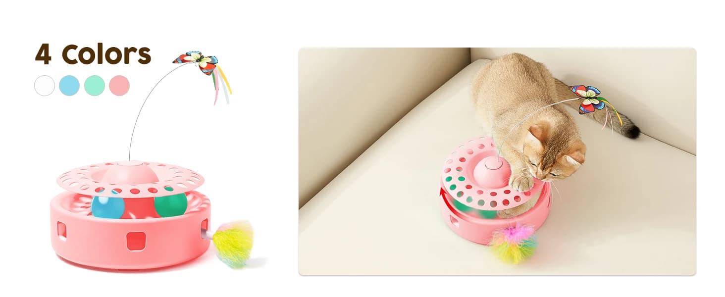 Cat Toys 3in1 Automatic Interactive Kitten Toy — Fluttering Butterfly — collection imagery