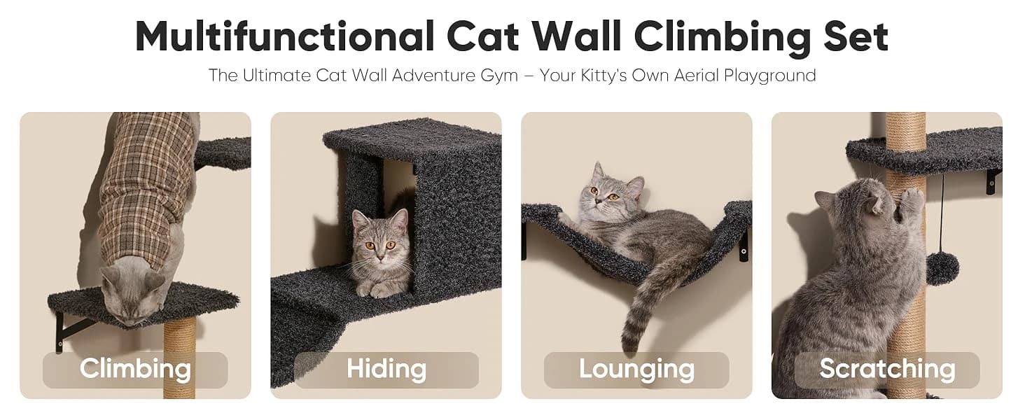 Cat Wall Shelves — 4 in 1 Set — product details