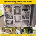 Cat House Window Outdoor Catio Cat Enclosures with 7 Platforms