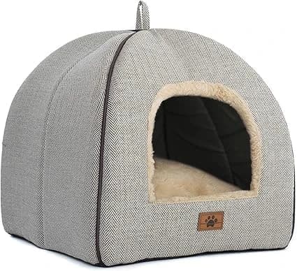 Cat Bed for Indoor Cats - Cat Cave Beds Cat House Cat Tent with Washable and Removable Cushioned Pillow