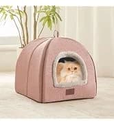 Cat Bed for Indoor Cats - Cat Cave Beds Cat House Cat Tent with Washable and Removable Cushioned Pillow — collection imagery