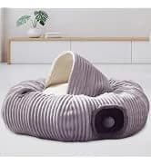 Cat Bed for Indoor Cats - Cat Cave Beds Cat House Cat Tent with Washable and Removable Cushioned Pillow — collection imagery