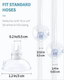 Aquarium Suction Cup Clips for Standard 3/16" ID Airline Tubing Clear Air Hose Holder Clamp Accessories for