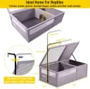Wooden Tortoise House Large Tortoise Habitat Cage — Indoor Tortoises Enclosure for Small Animals
