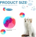 30 Pcs Soft Plush Cat Ball 1.2-inch Rainbow Cat Toy Balls Fuzzy Kitty Balls Kitten Puff Balls Colorful Cat Pom
