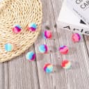 30 Pcs Soft Plush Cat Ball 1.2-inch Rainbow Cat Toy Balls Fuzzy Kitty Balls Kitten Puff Balls Colorful Cat Pom