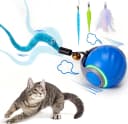 Interactive Cat Toy Ball - Automatic Interactive Cat Toys for Indoor Cats with 3 Tails — 2 Speeds Rechargeable