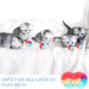30 Pcs Soft Plush Cat Ball 1.2-inch Rainbow Cat Toy Balls Fuzzy Kitty Balls Kitten Puff Balls Colorful Cat Pom