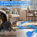 Interactive Cat Toy Ball - Automatic Interactive Cat Toys for Indoor Cats with 3 Tails — 2 Speeds Rechargeable