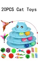 Cat Toy Roller 3-Level Turntable Cat Toys with Six Colorful Balls — product details