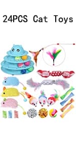 Cat Toy Roller 3-Level Turntable Cat Toys with Six Colorful Balls — product details