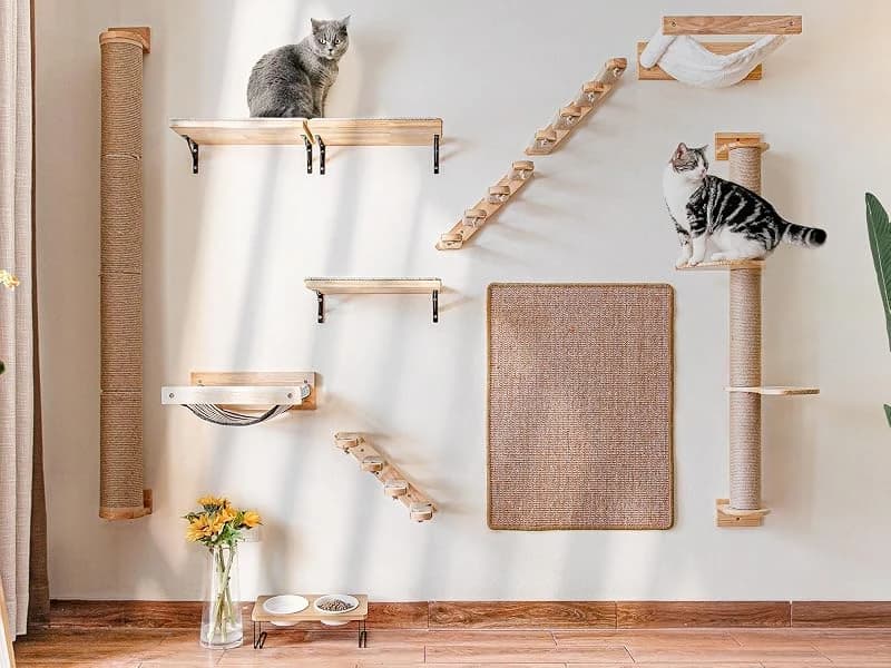 Cat Wall Shelves — 17 x 10 Inch — product details