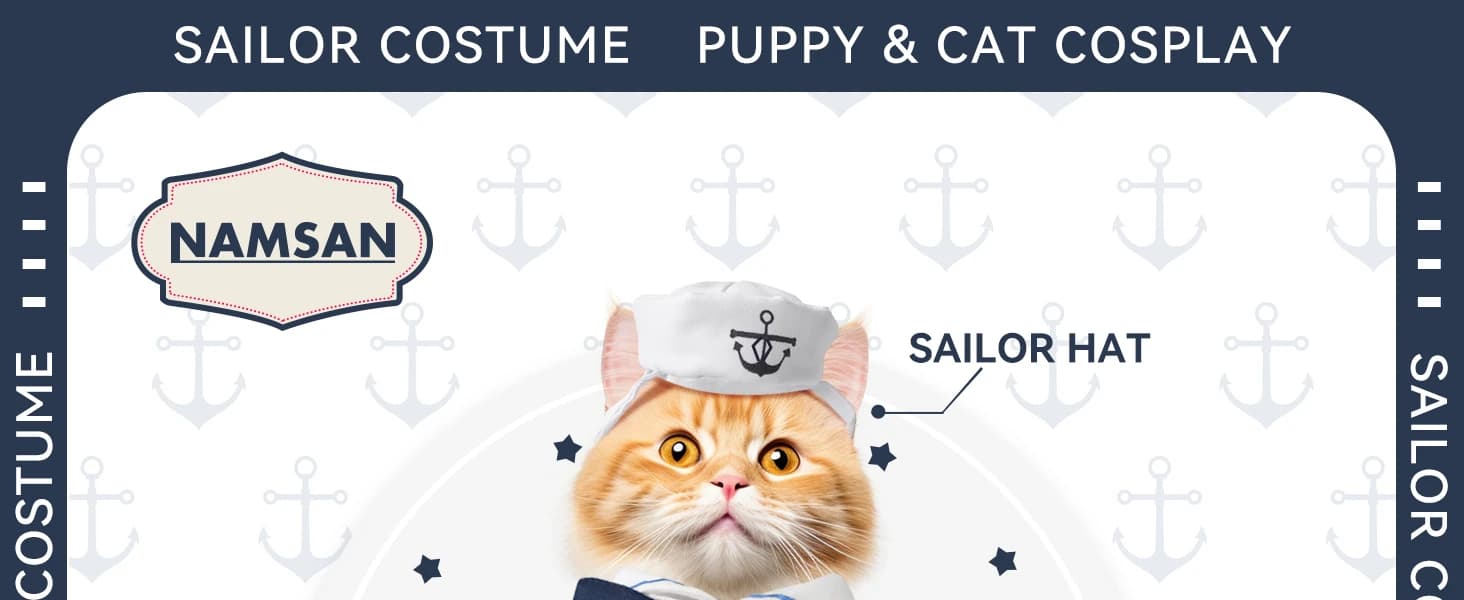 Pet Sailor Costume for Cats Small Dogs Rabbits — product details