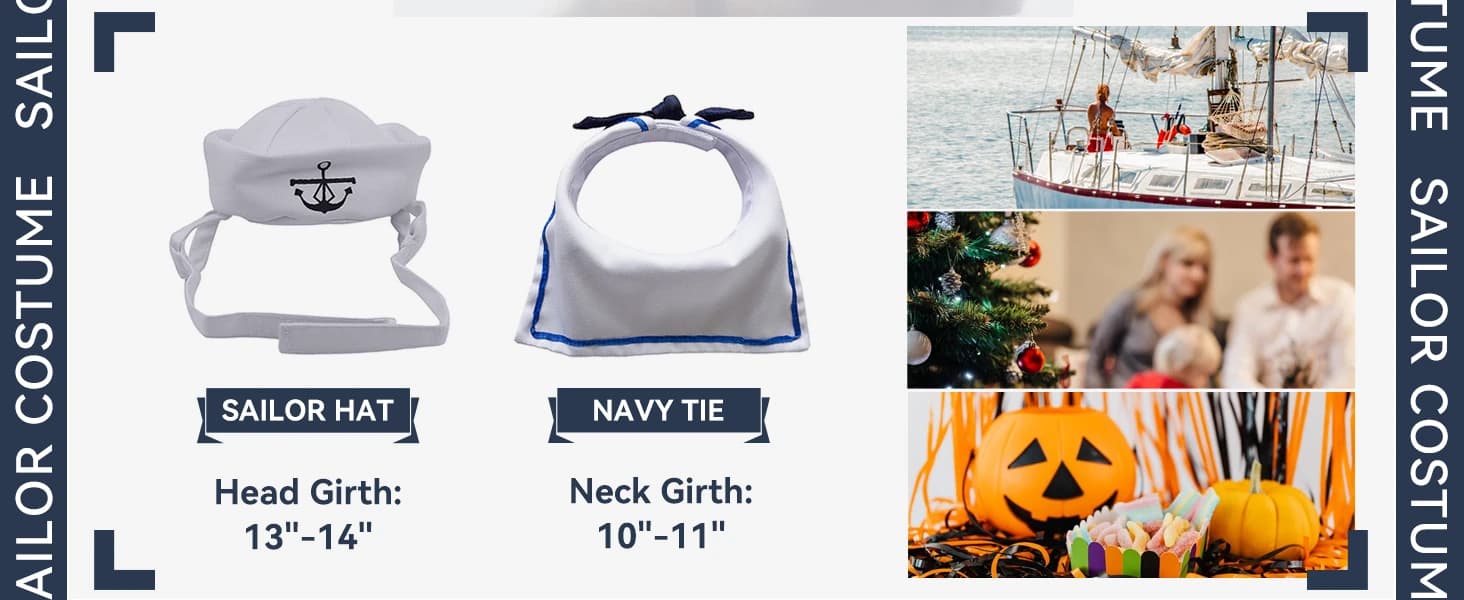 Pet Sailor Costume for Cats Small Dogs Rabbits — product details