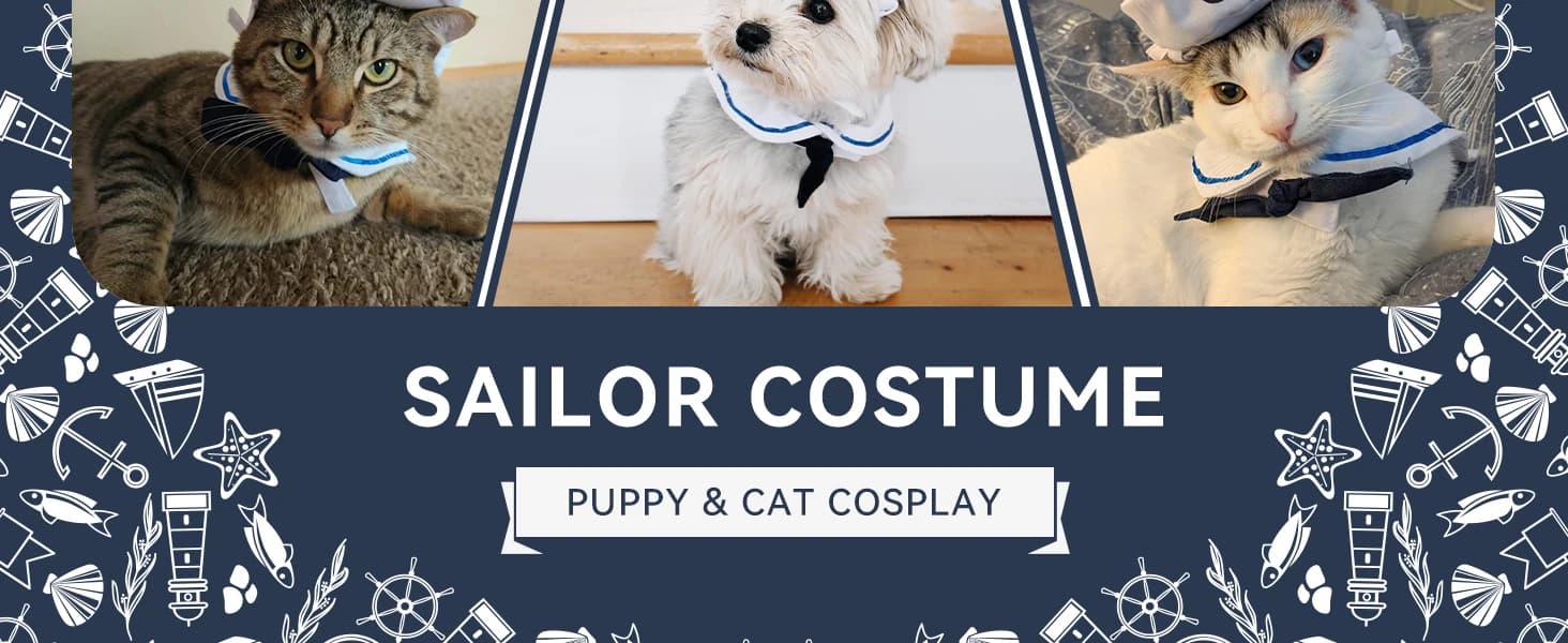Pet Sailor Costume for Cats Small Dogs Rabbits — product details