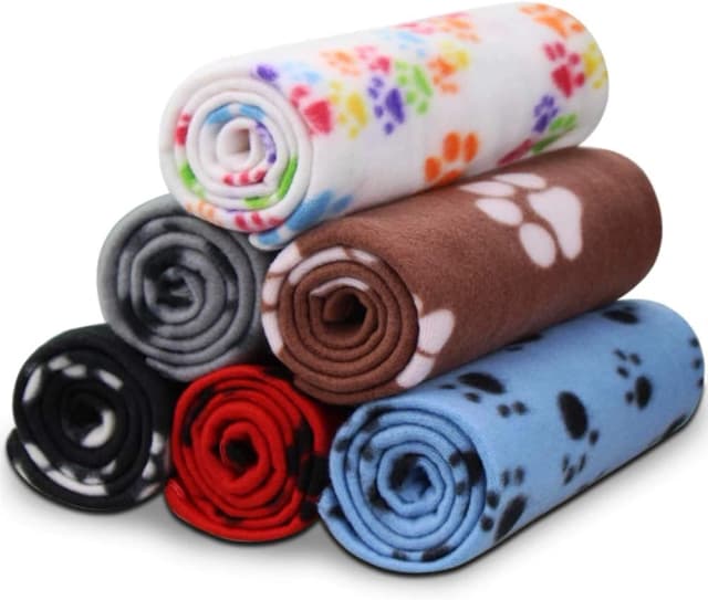 Dog Blankets — 6 Pack Fleece Pet Blankets