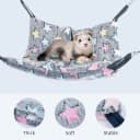 Hanging Hammock Nap Sack Swing Bag Pet Sleeper for Ferret Rat Sugar Glider and Other Small Animals (Cream