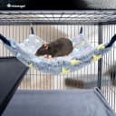 Hanging Hammock Nap Sack Swing Bag Pet Sleeper for Ferret Rat Sugar Glider and Other Small Animals (Cream