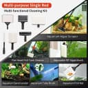 Aquarium Clean Tool — 6 in 1 Fish Tank Cleaning Kit Algae Scraper Scrubber Pad Adjustable Long Handle Fish Tank