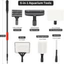 Aquarium Clean Tool — 6 in 1 Fish Tank Cleaning Kit Algae Scraper Scrubber Pad Adjustable Long Handle Fish Tank