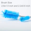 Aquarium Filter Brush Set, Flexible Double Ended Bristles Hose Pipe Cleaner with Stainless Steel Long Tube